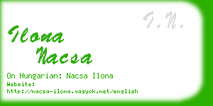 ilona nacsa business card